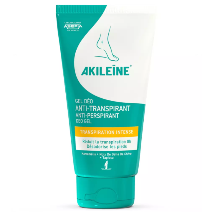 Gel déo anti-transpirant transpiration intense Akiléïne - tube de 75ml