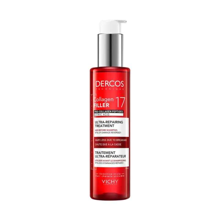 Dercos Collagen 17 filler traitement ultra-réparateur Vichy - flacon-pompe de 150ml