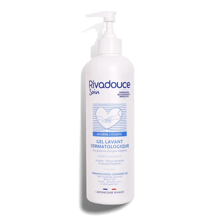 Gel lavant dermatologique Rivadouce - flacon-pompe de 500ml