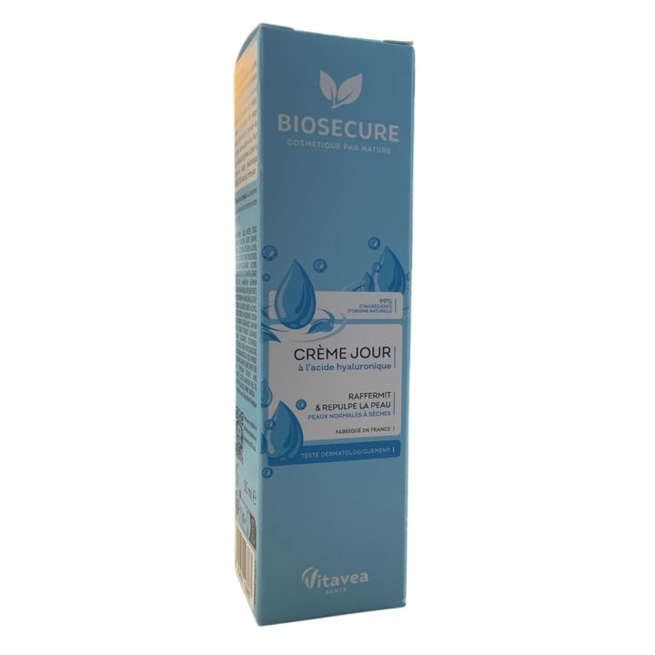 Crème de jour à l'acide hyaluronique Bio Secure - tube de 50ml