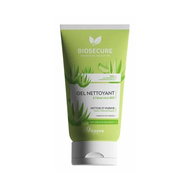Gel nettoyant à l'aloe vera bio Bio Secure - tube de 150ml