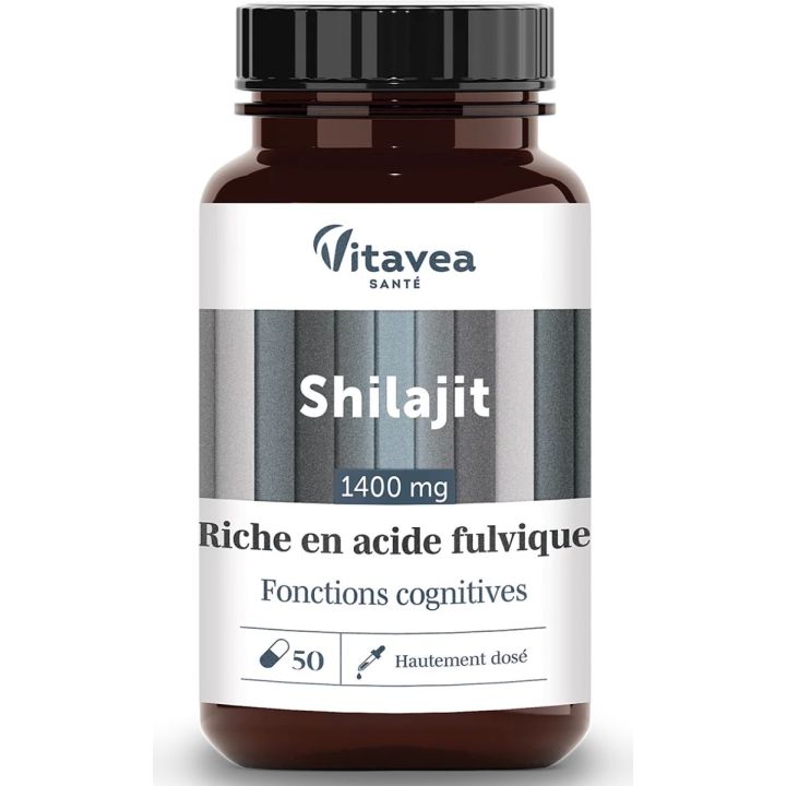Shilajit 1400mg Vitavea - pot de 50 gélules
