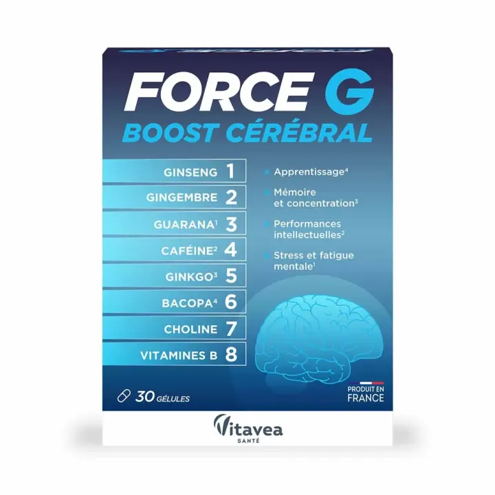 Force G boost cérébral Vitavea - boite de 30 gélules 