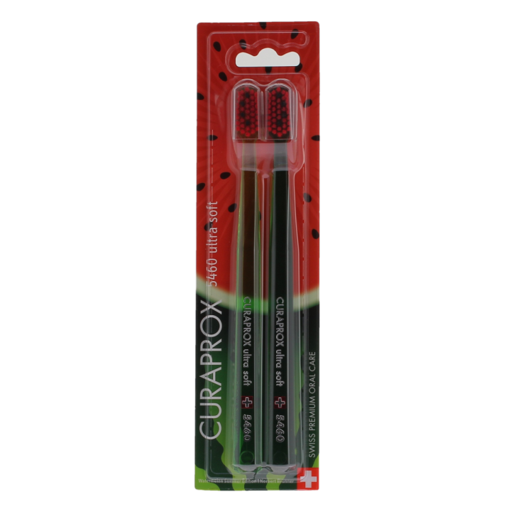 Brosse à dents cs 5460 ultra soft watermelon Curaprox - lot de 2 brosses à dents