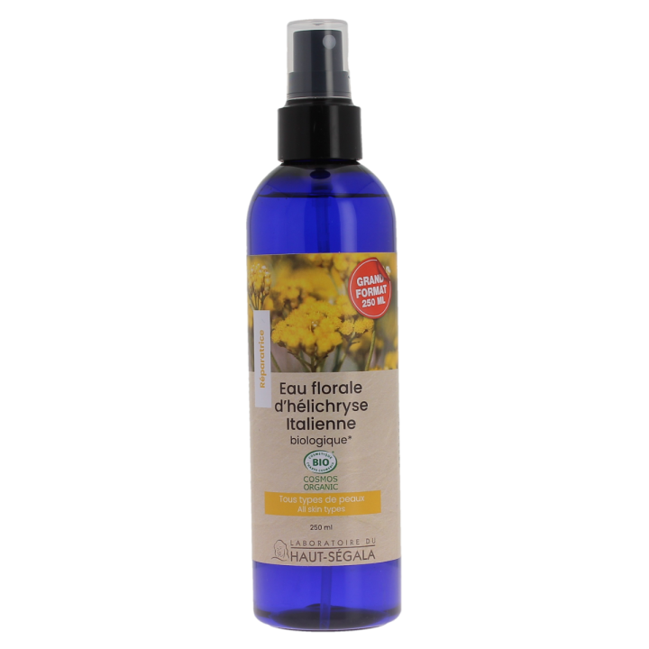 Eau florale d'Hélichryse italienne bio Haut-Ségala - flacon de 250 ml