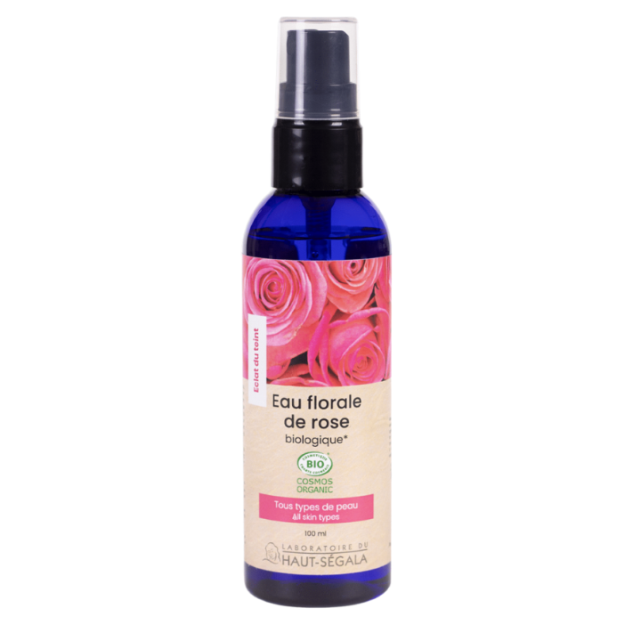 Eau florale de rose bio Haut-ségala - spray de 100ml