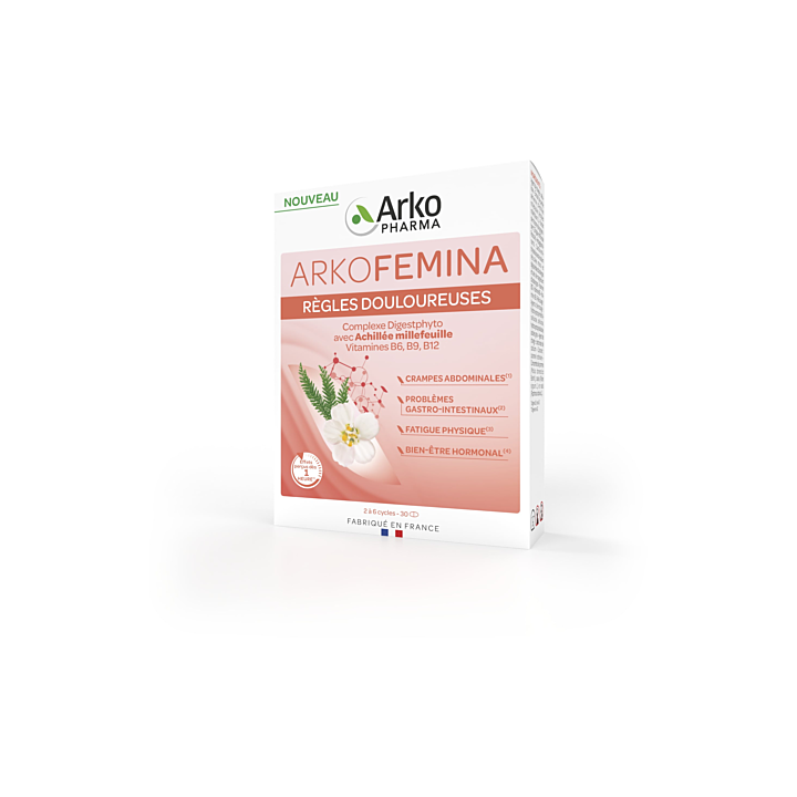 Arkofemina règles douloureuses Arkopharma - boîte de 30 comprimés