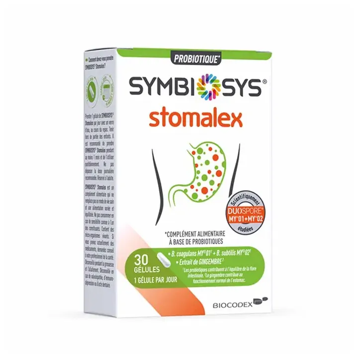 Symbiosys stomalex Biocodex - boîte de 30 gélules