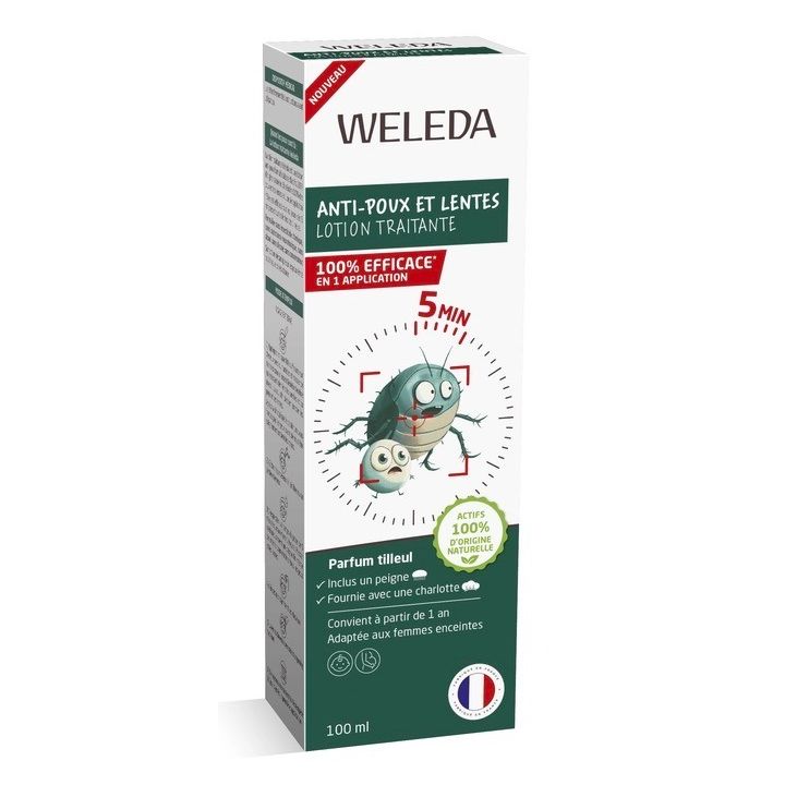 Lotion traitant anti-poux et lentes Weleda - flacon de 100ml