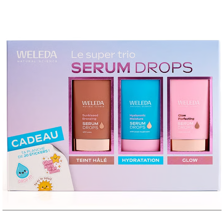 Coffret Le super trio Sérum Drops Weleda - 3 produits