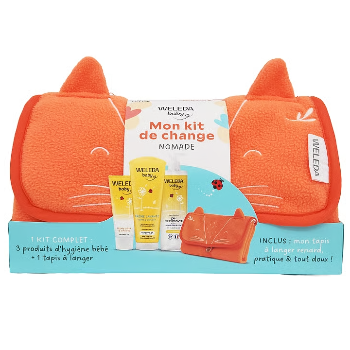 Mon kit de change nomade Weleda - 3 produits + 1 tapis à langer