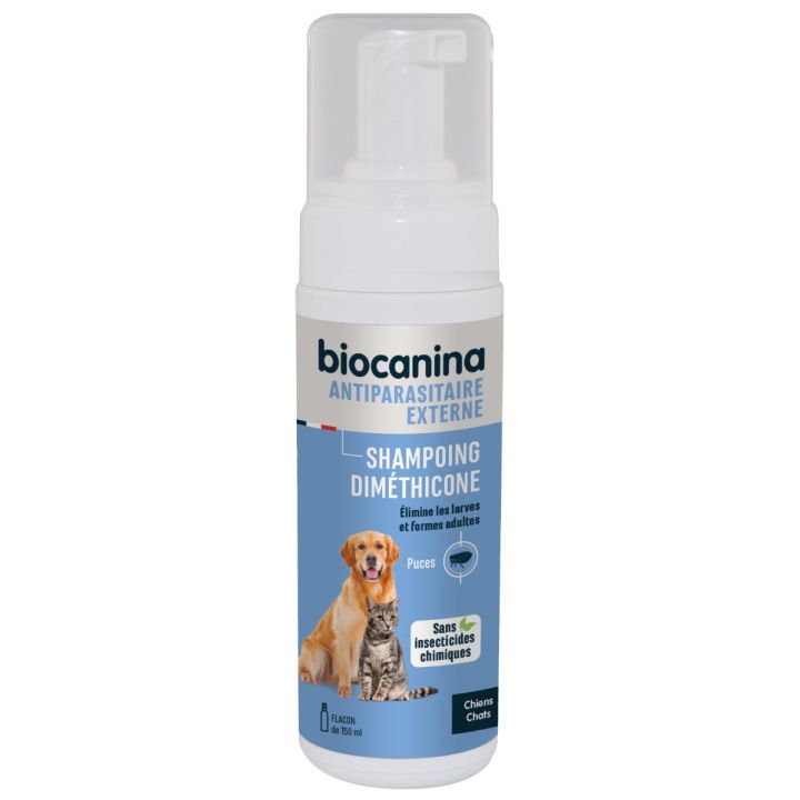 Shampoing mousse sans rinçage Biocanina - flacon de 150 ml
