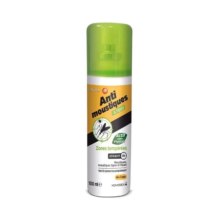 Expert 1.2.3 spray répulsif anti- moustiques et tiques zones tempérées Novodex