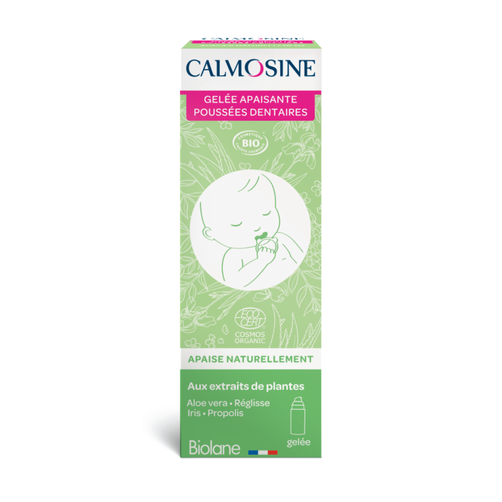 Calmosine Gelée apaisante poussées dentaires bio Laudavie - flacon-pompe de 15ml