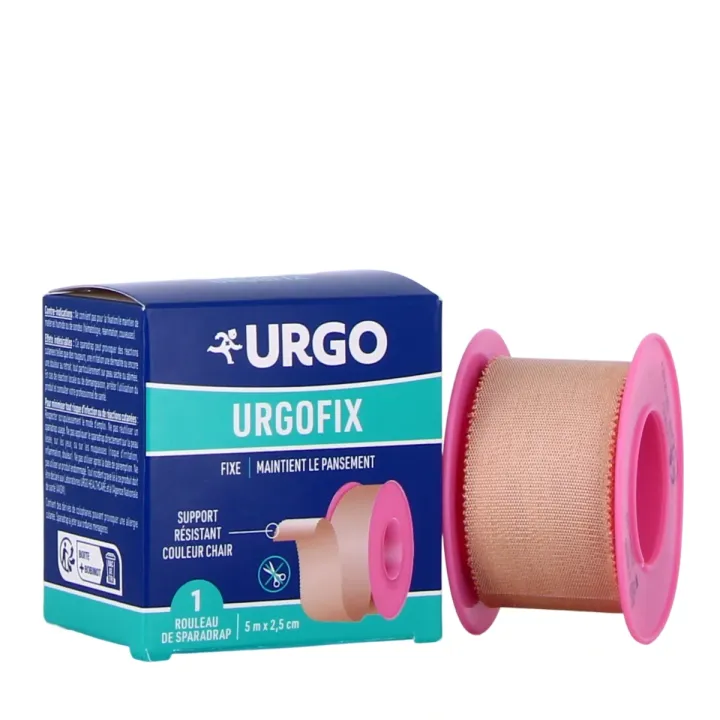 Sparadrap Urgofix tissé chair Urgo - 1 rouleau de 5mx2,5m