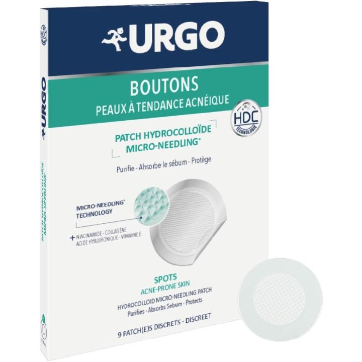Patch hydrocolloïde micro-needling boutons Urgo - boite de 9 patchs