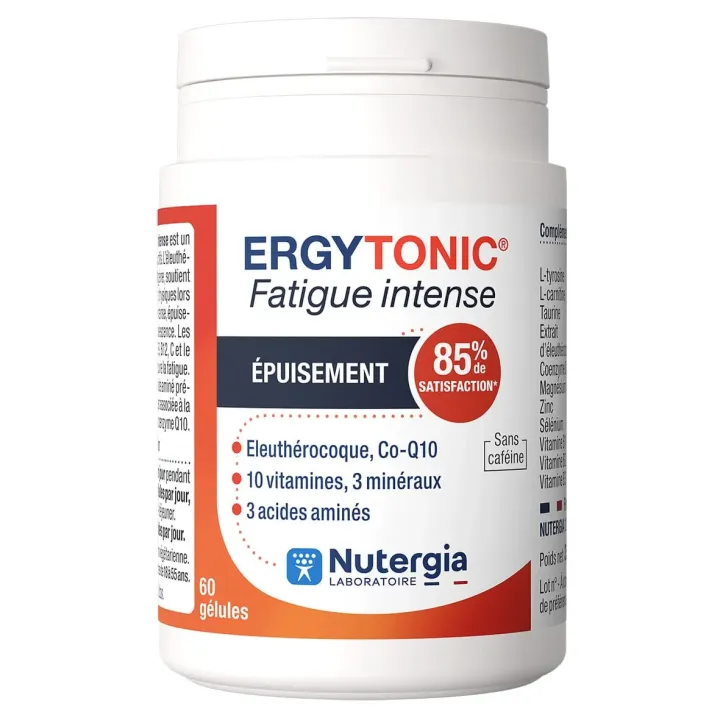 Ergytonic fatigue intense épuisement Nutergia - pot de 60 gélules