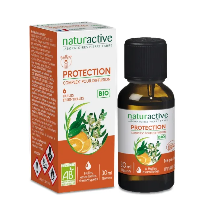 Complex' pour diffusion Protection 6 huiles essentielles Naturactive - flacon de 30ml