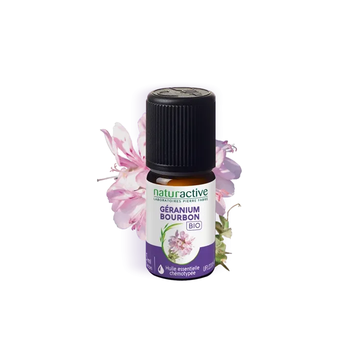 Huile essentielle de Geranium bourbon bio Naturactive - flacon de 5ml