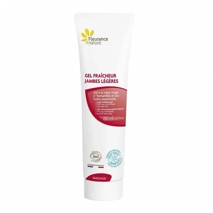 Gel fraîcheur jambes légères bio Fleurance nature - tube de 150ml 