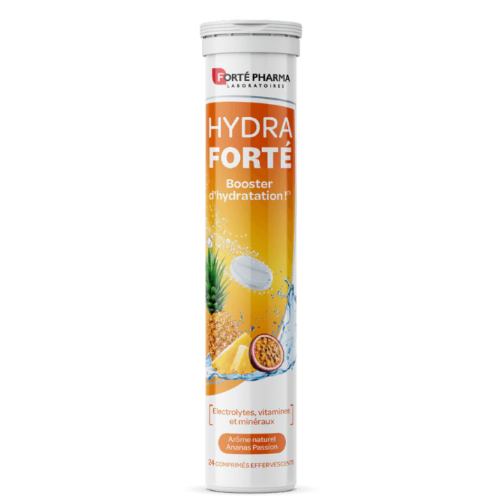 Hydra Forté booster d'hydratation arôme naturel cola Forté Pharma - 24 comprimés effervescents