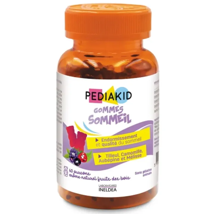 Gommes sommeil Pediakid - pot de 60 oursons 