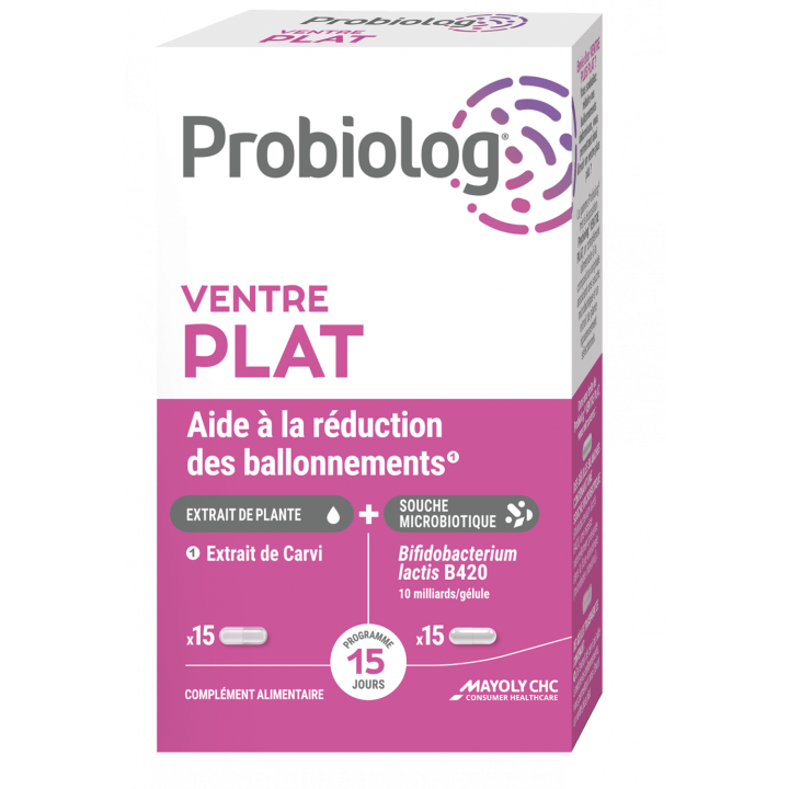 Probiolog Ventre plat Mayoly Spindler - boîte de 30 gélules