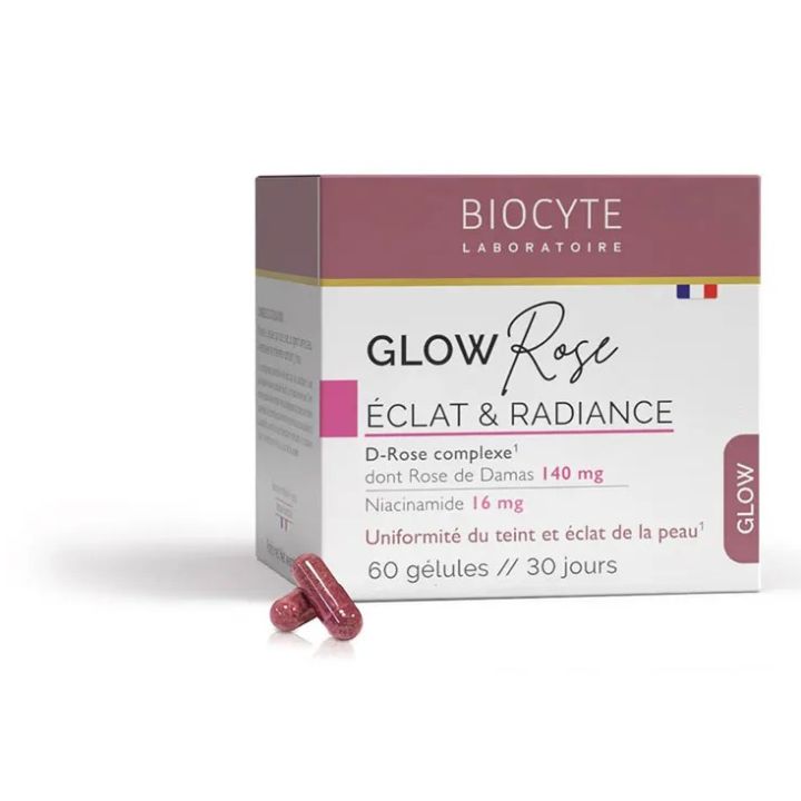 Glow Rose éclat & radiance Biocyte - pot de 60 gélules 