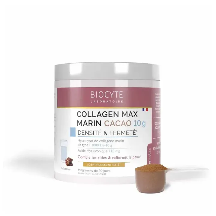 Collagen max marin cacao densité & fermeté Biocyte - pot de 260g