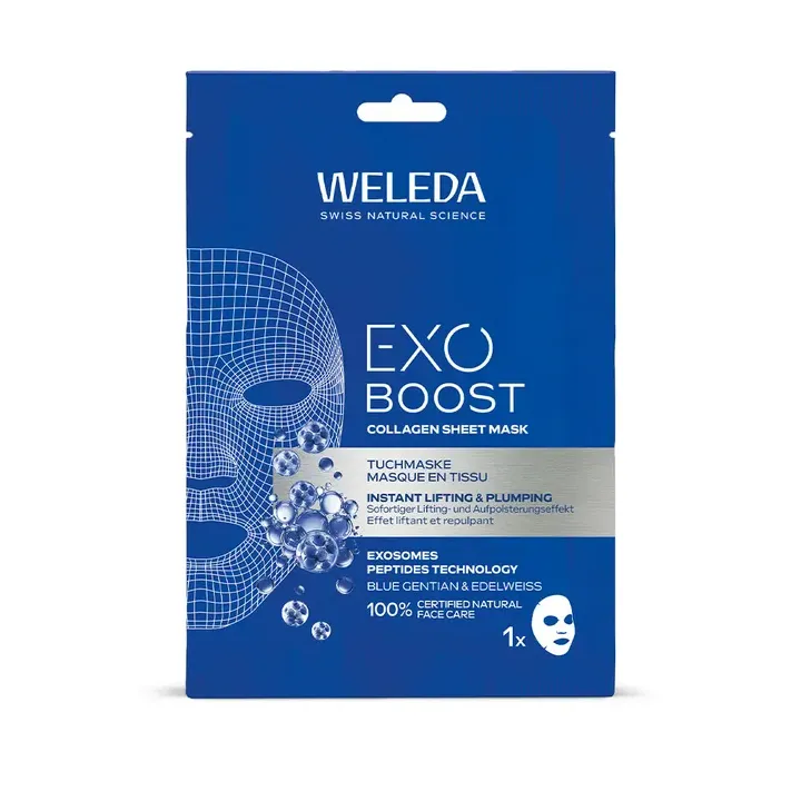 Exo Boost Collagen masque en tissu Weleda - un masque