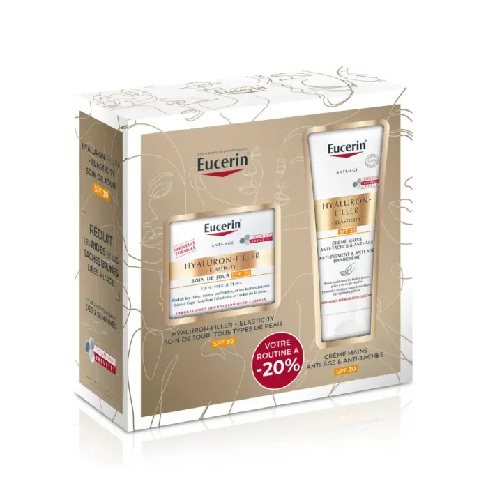 Coffret routine Hyaluron Filler + Elasticity SPF30 Eucerin - coffret 2 produits offre spéciale