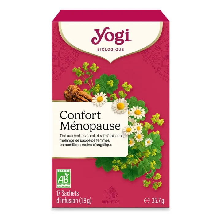 Confort Ménopause infusion fruitée bio Yogi - boite de 17 sachets