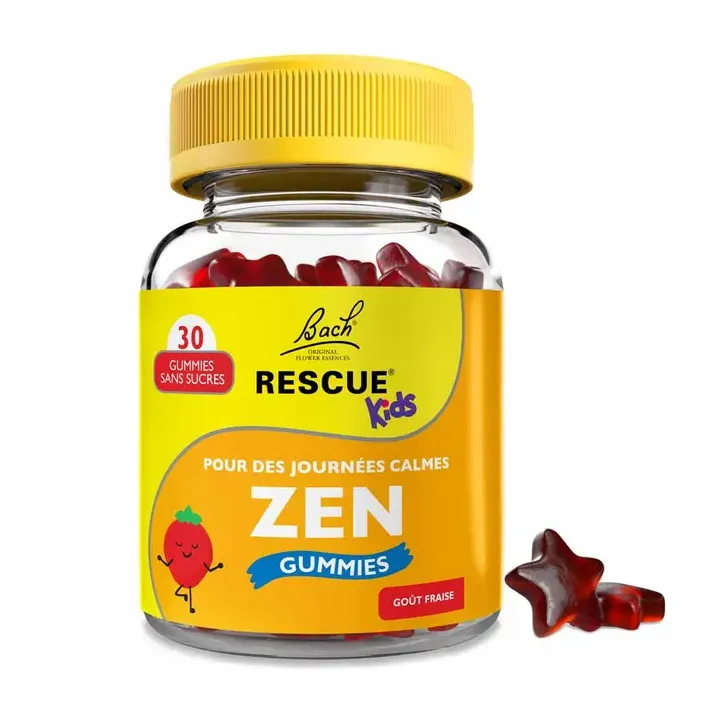 Rescue kids Zen journées calmes gummies goût fraise - pot de 30 gummies
