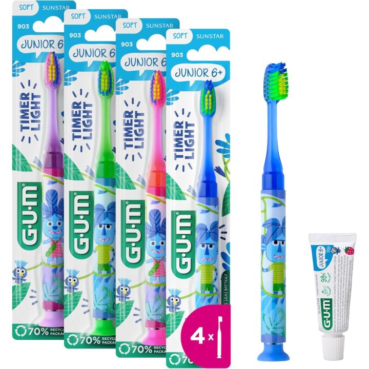 Sunstar brosse à dents junior 6+ soft Gum - une brosse à dents