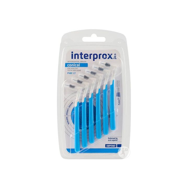 Brossettes interdentaires conical interprox plus bleu Crinex - lot de 6 brossettes
