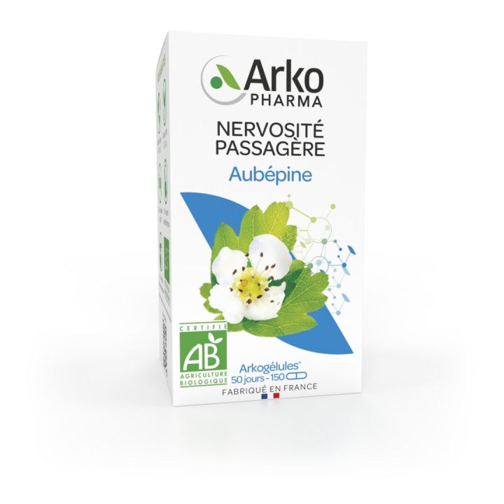 Arkogélules Aubépine nervosité passagère Arkopharma - boîte de 150 gélules