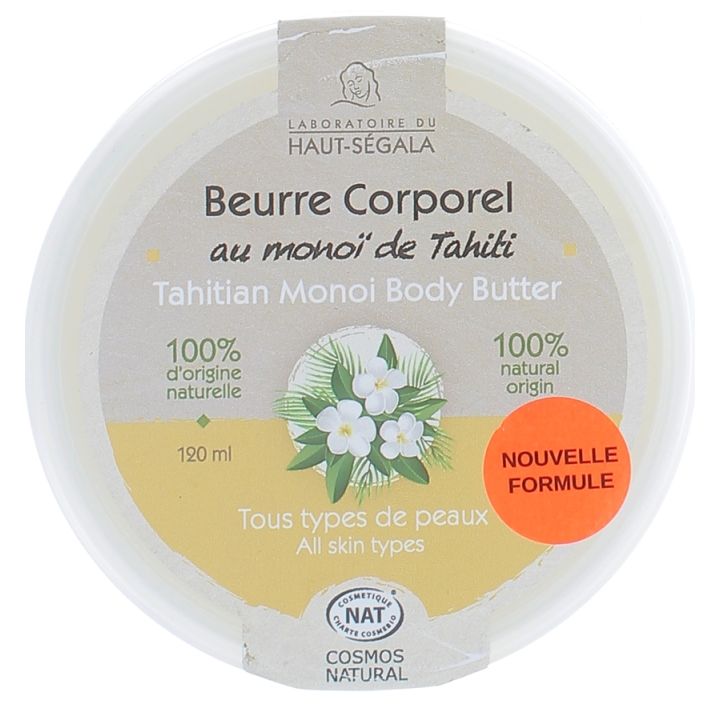 Beurre corporel au monoï de Tahiti Haut-Ségala - pot de 120 ml