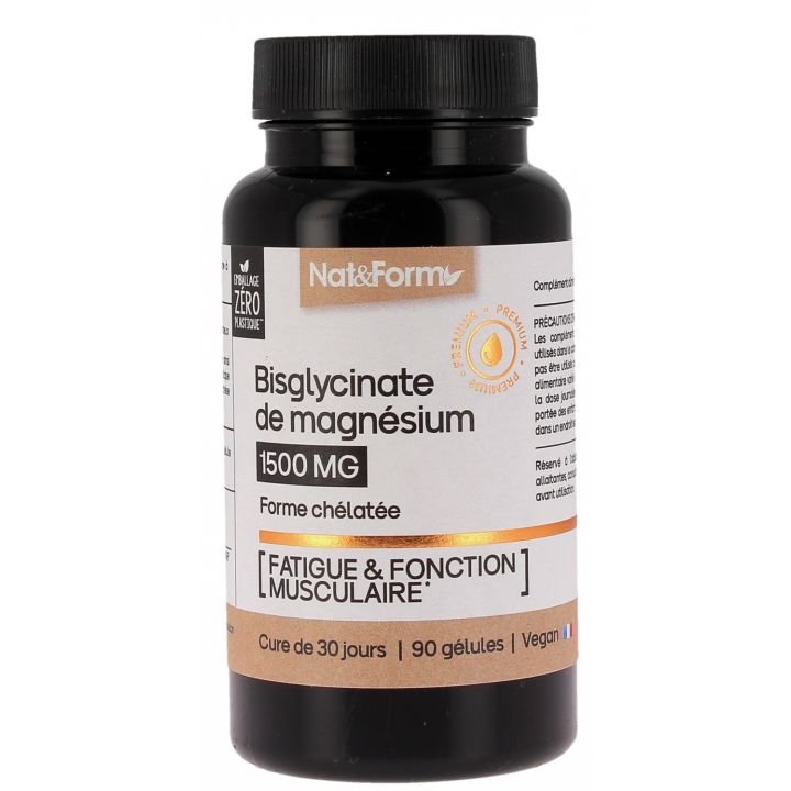 Bisglycinate de magnésium 1500mg Nat&Form