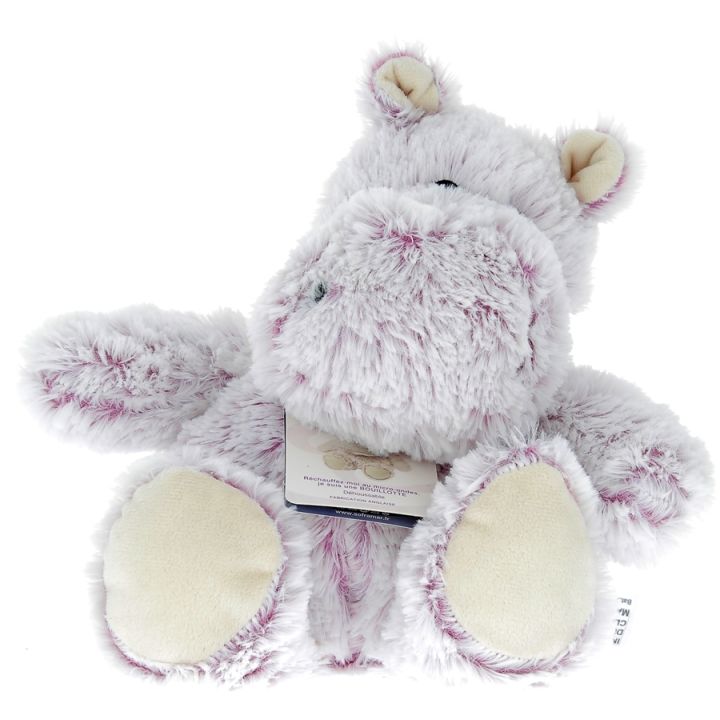 Cozy Peluches Bouillotte Hippopotame Déhoussable Soframar - 1 peluche de 30 cm