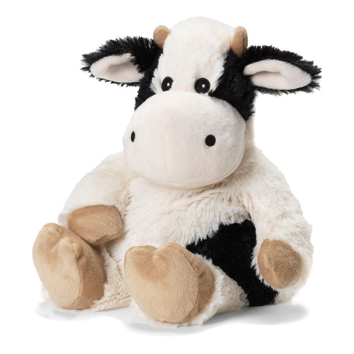 Cozy peluche bouillotte déhoussable vache Soframar - 1 bouillotte de 25 cm