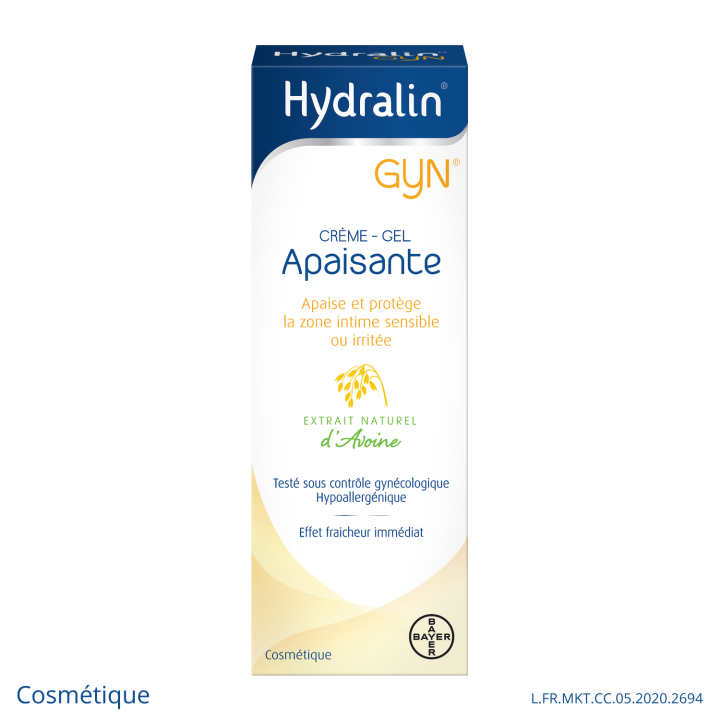 Hydralin Gyn Crème Gel Apaisante 15g apaise et protège la zone intime