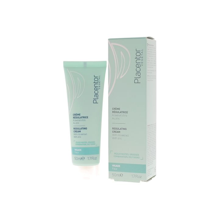 Crème régulatrice peaux mixtes, grasses Placentor végétal - tube de 50 ml