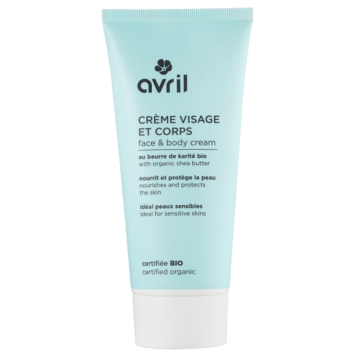 Crème visage et corps bio Avril - tube de 200 ml