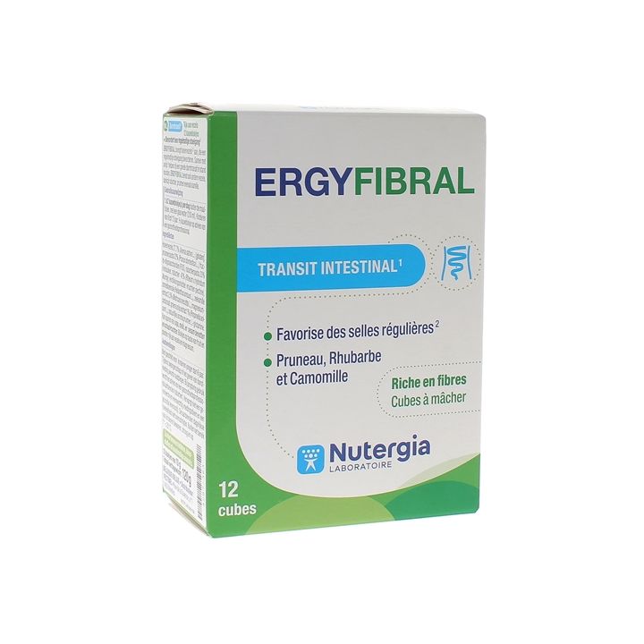Energy fibral transit intestinal Nutergia - boite de 12 cubes