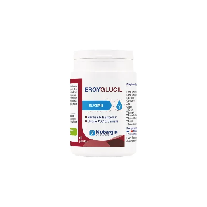Ergyglucil glycémie Nutergia - boite de 60 gélules