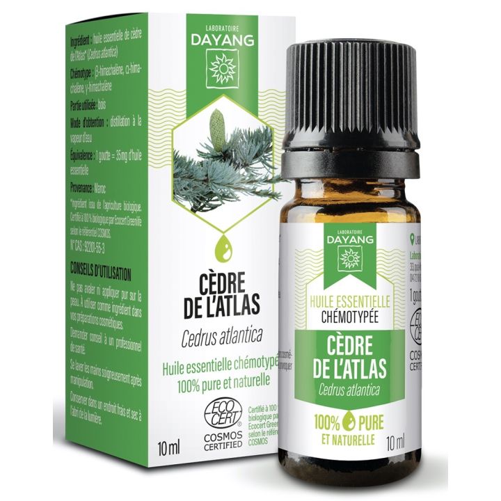 Huile essentielle Cèdre de l'Atlas bio Dayang - flacon de 10ml