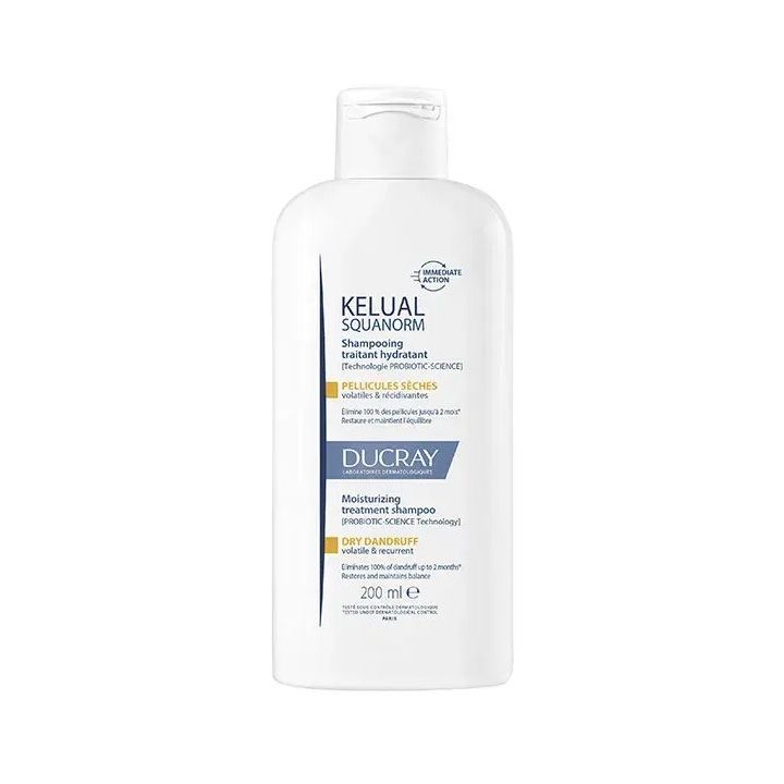 Kélual Squanorm shampooing traitant hydratant pellicules sèches Ducray
