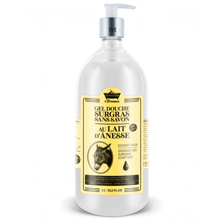 Gel douche surgras au lait d'ânesse Les petits bains de Provence