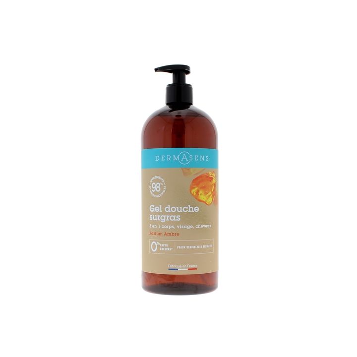 Gel douche surgras parfum ambre Dermasens Marque Verte