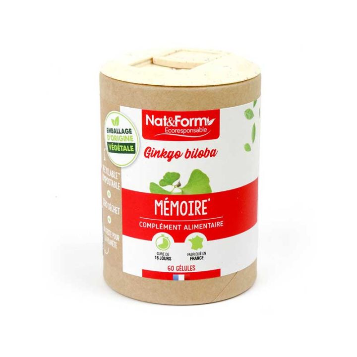 Ginkgo biloba mémoire Nat&Form - boite de 60 gélules
